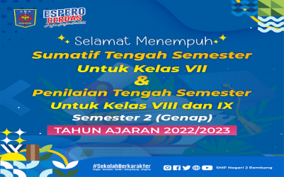 Informasi Sumatif Tengah Semester Untuk Kelas VII &Penilaian Tengah Semester Untuk Kelas VIII dan IX Semester Genap